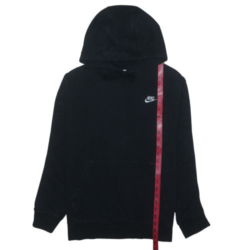 Nike Women's Black Pullover Hoodie Medium Cotton Blend Logo Sportswear