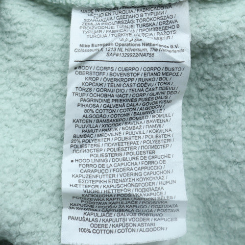 Nike Women’s Mint Green XL Pullover Hoodie 100% Cotton Sweatshirt