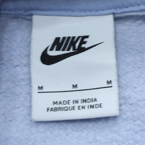Nike Women's Light Blue Pullover Hoodie Medium Cotton Blend