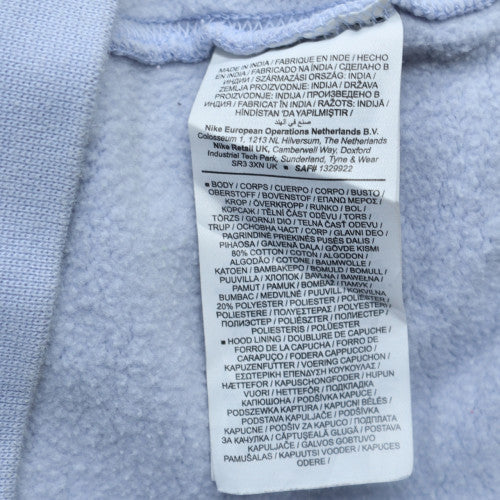 Nike Women's Light Blue Pullover Hoodie Medium Cotton Blend