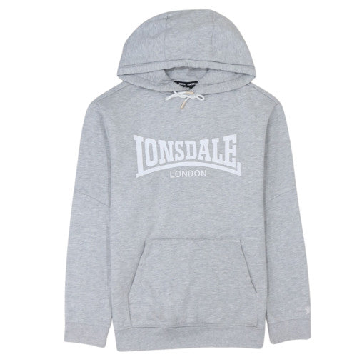 Lonsdale London Men's Grey Pullover Hoodie Size M Classic Logo Sweatshirt