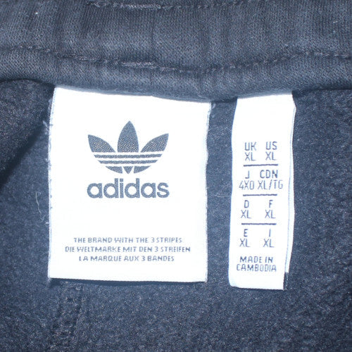 Adidas Men’s Black XL Sweatpants with Blue Stripe Detail