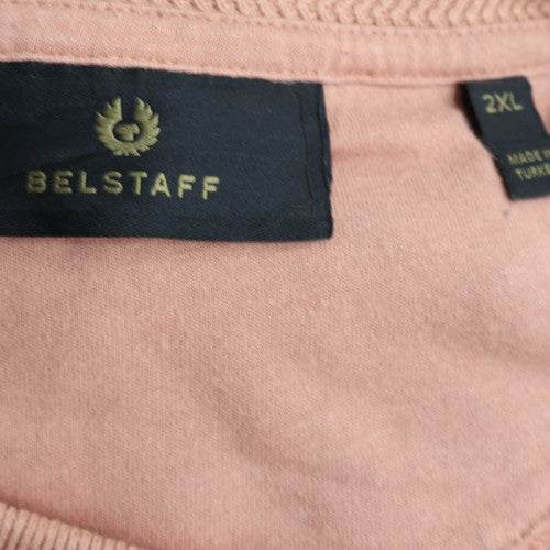 Belstaff Men's Pink 2XL Crew Neck Pullover Sweatshirt