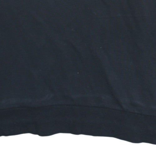 Fred Perry Men's Black Large Crew Neck Pullover Sweatshirt