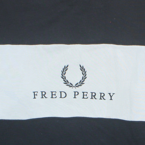 Fred Perry Men's Black Large Crew Neck Pullover Sweatshirt