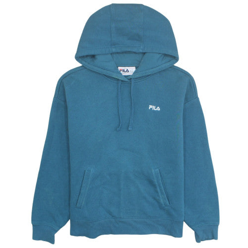 FILA Men's Blue Pullover Hoodie M Regular Fleece Sweatshirt