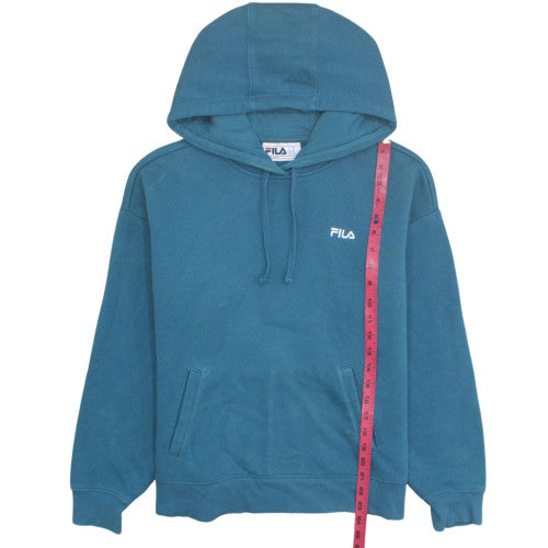FILA Men's Blue Pullover Hoodie M Regular Fleece Sweatshirt