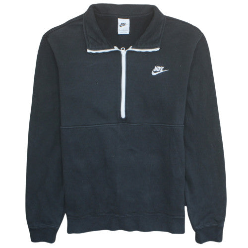 Nike Men's Black Half Zip Fleece Sweatshirt Size M