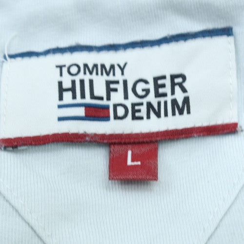 Tommy Hilfiger Denim Men's Light Blue Crew Neck Cotton T-Shirt L