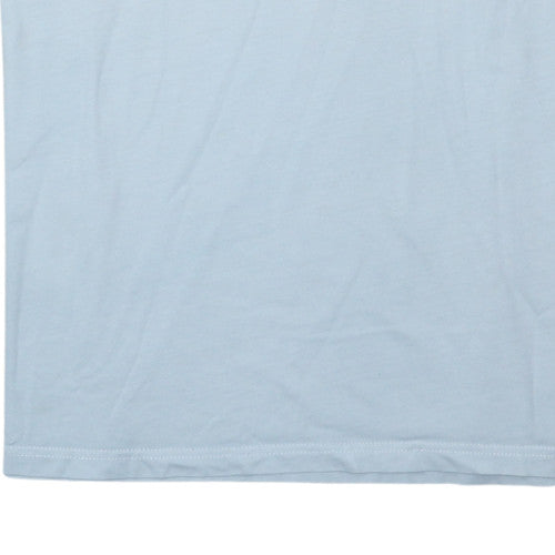 Tommy Hilfiger Denim Men's Light Blue Crew Neck Cotton T-Shirt L