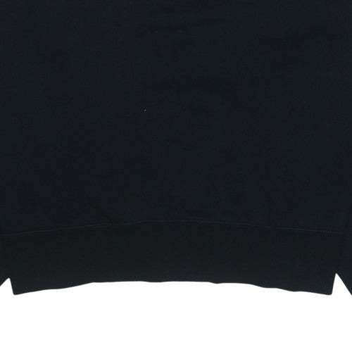 Nike Women Black Crew Neck Pullover Sweatshirt M Cotton Blend