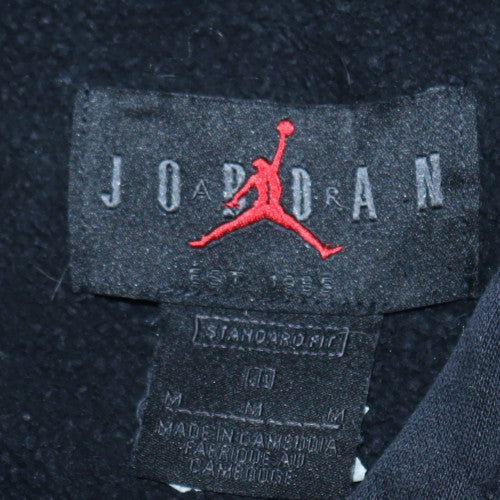 Jordan Mens Black Pullover Hoodie M Logo Graphic Cotton Blend