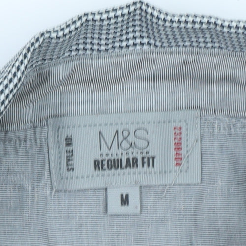 Marks and Spencer Men's Grey V-Neck Regular Fit Jumper M