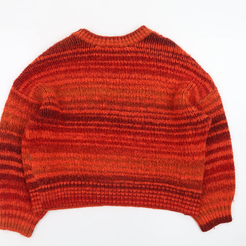 New Look Women’s Red Chunky-Knit Pullover Jumper Size L