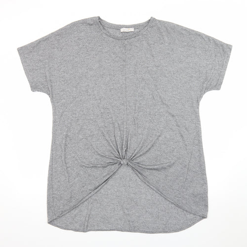 Marks and Spencer Women’s Grey Knot Front Jersey T-Shirt Size 18