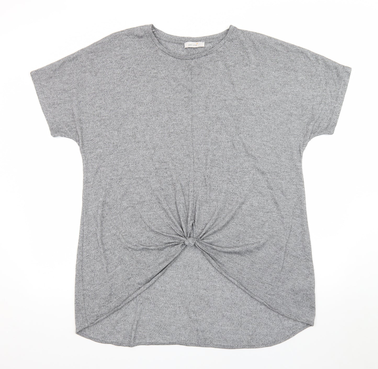 Marks and Spencer Women’s Grey Knot Front Jersey T-Shirt Size 18