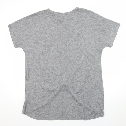 Marks and Spencer Women’s Grey Knot Front Jersey T-Shirt Size 18