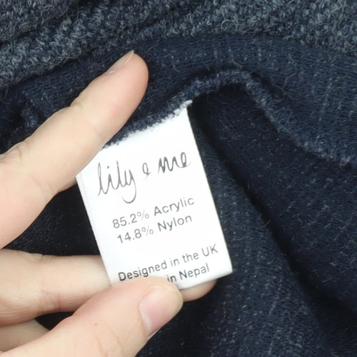 Lily & Me Women’s Blue Knit Long Sleeve Sweater Dress Size 12