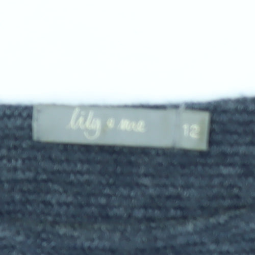 Lily & Me Women’s Blue Knit Long Sleeve Sweater Dress Size 12