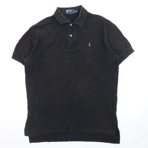 Polo Ralph Lauren Men's Black Cotton Short Sleeve Polo M