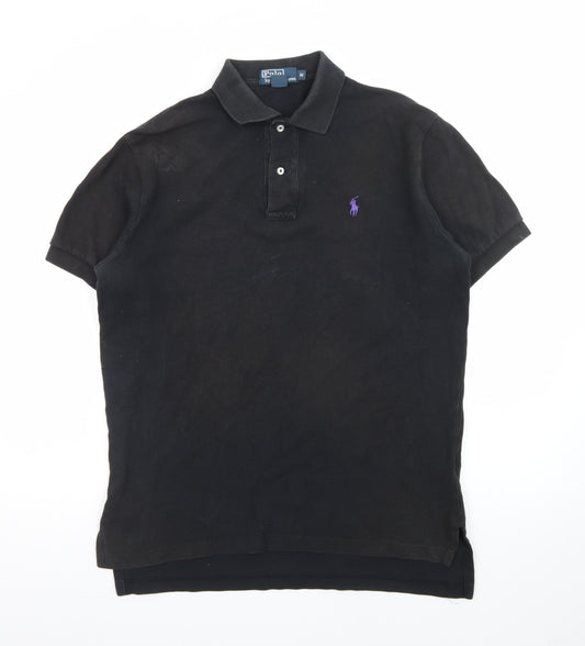 Polo Ralph Lauren Men's Black Cotton Short Sleeve Polo M