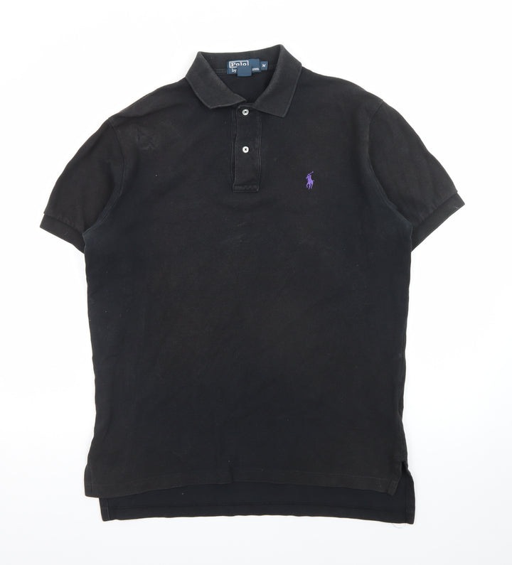 Polo Ralph Lauren Men's Black Cotton Short Sleeve Polo M