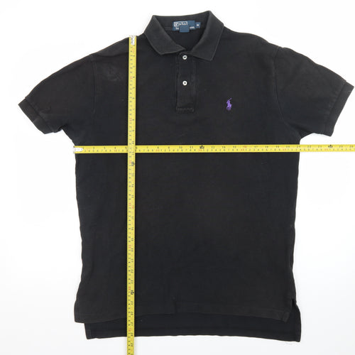 Polo Ralph Lauren Men's Black Cotton Short Sleeve Polo M