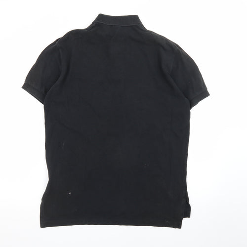 Polo Ralph Lauren Men's Black Cotton Short Sleeve Polo M