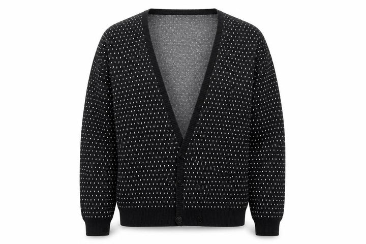 Topman Men's Black 2XL Classic Knit Button Cardigan