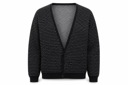 Topman Men's Black 2XL Classic Knit Button Cardigan