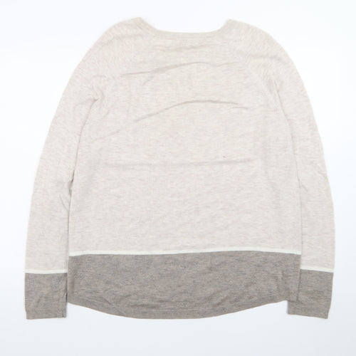 The White Company Women’s Beige Wool Cashmere Pullover Jumper Size 14