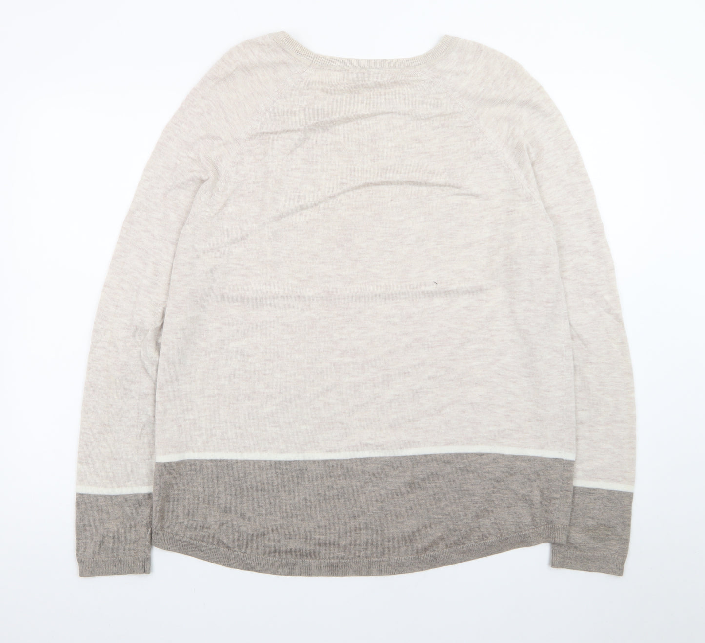 The White Company Women’s Beige Wool Cashmere Pullover Jumper Size 14