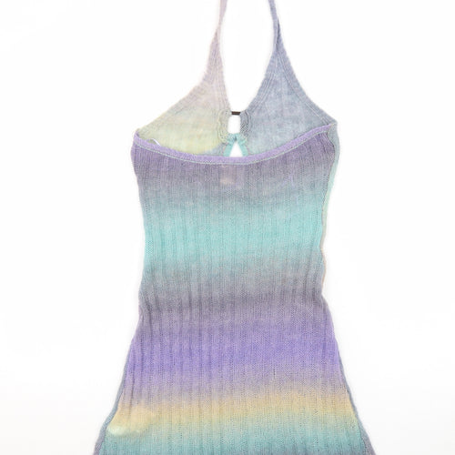 Urban Outfitters Women’s Multicoloured Halter Knit Slip Dress S
