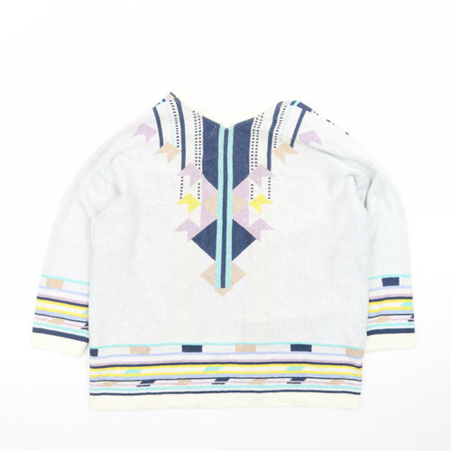 Marks and Spencer Womens Multicoloured Size 10 Aztec Knit Cardigan