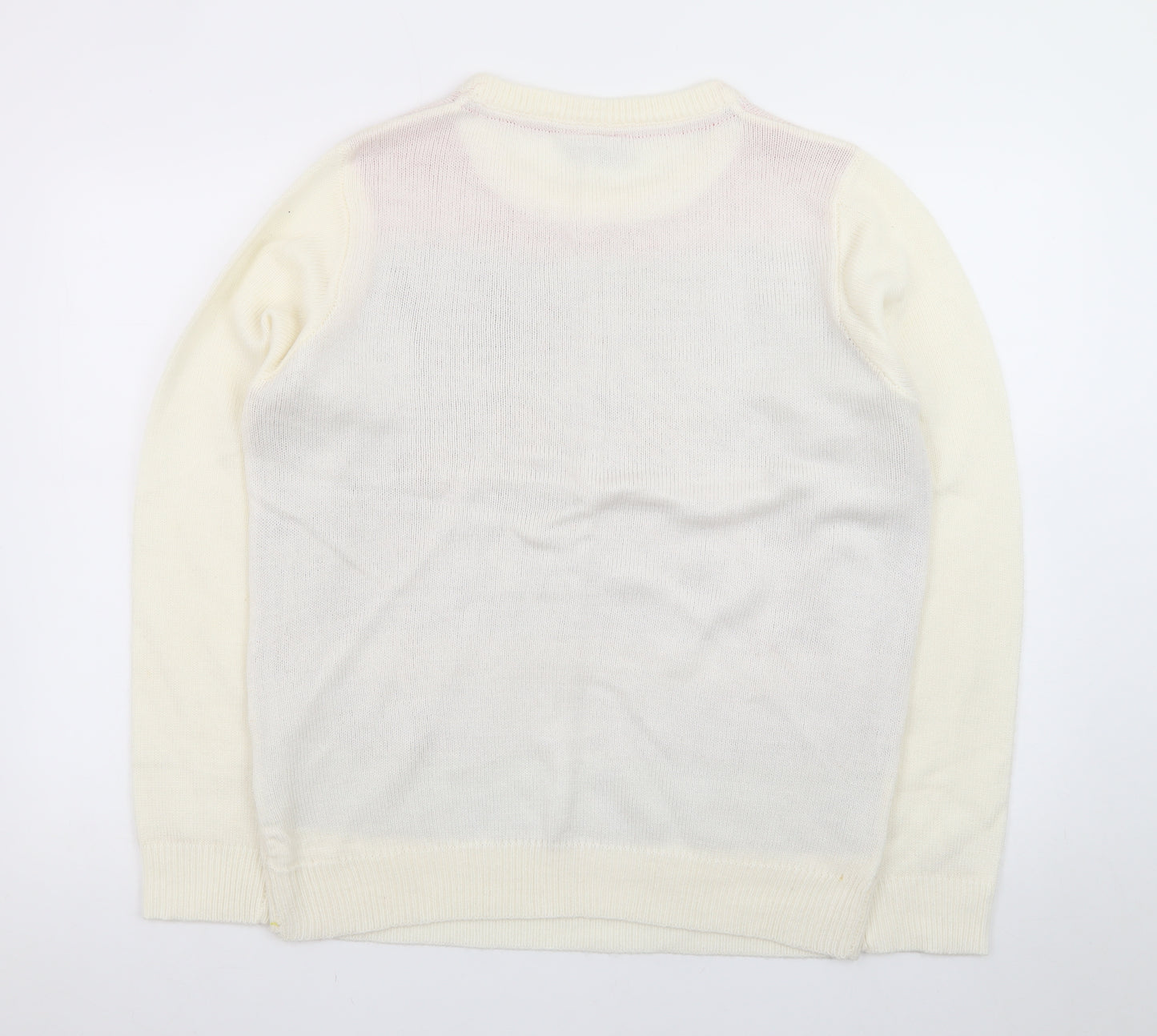 49th Avenue Womens Ivory XL Christmas Turkey Pullover Jumper