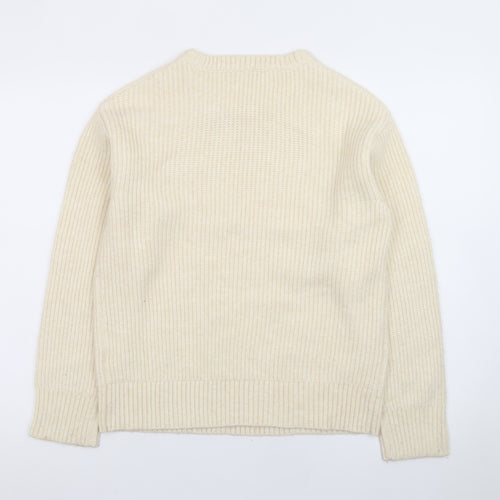 Marks and Spencer Women Ivory Wool Chunky Knit Jumper S