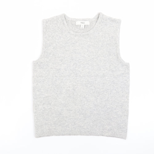 Marks and Spencer Womens Grey Knit Sleeveless Vest XS