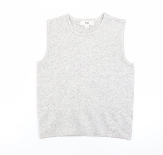 Marks and Spencer Womens Grey Knit Sleeveless Vest XS