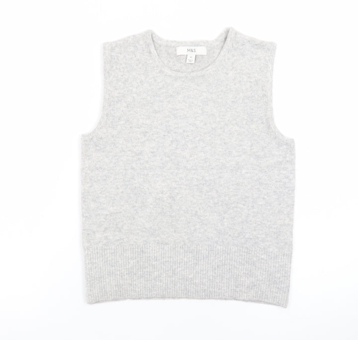 Marks and Spencer Womens Grey Knit Sleeveless Vest XS