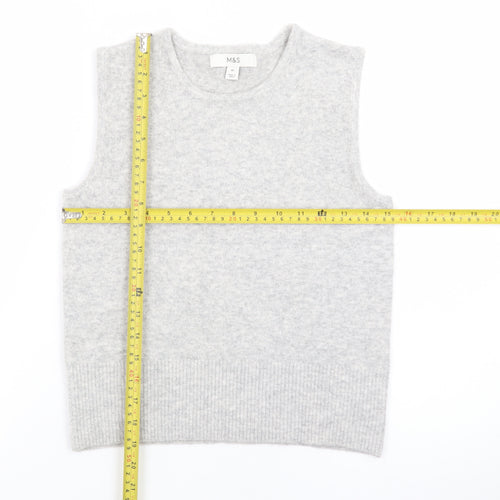 Marks and Spencer Womens Grey Knit Sleeveless Vest XS
