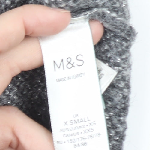 Marks and Spencer Women’s Grey Snowflake Knit Jumper XS