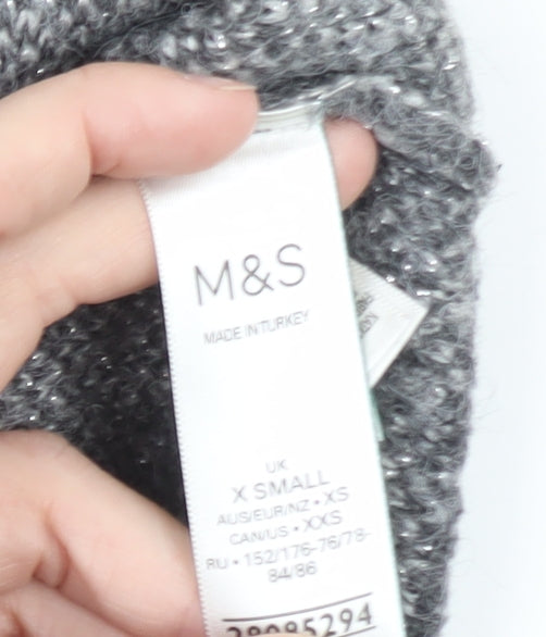 Marks and Spencer Women’s Grey Snowflake Knit Jumper XS