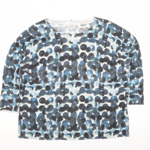 Jigsaw Women’s Multicoloured Cotton Silk Crew Neck Jumper Size S