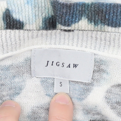 Jigsaw Women’s Multicoloured Cotton Silk Crew Neck Jumper Size S