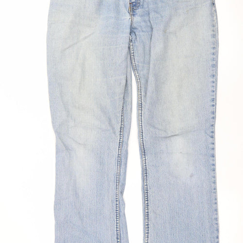 Levi Strauss Women Blue Bootcut Jeans Size 14 Stretch Denim