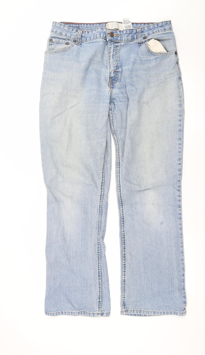 Levi Strauss Women Blue Bootcut Jeans Size 14 Stretch Denim