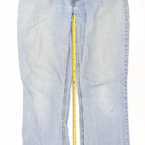 Levi Strauss Women Blue Bootcut Jeans Size 14 Stretch Denim