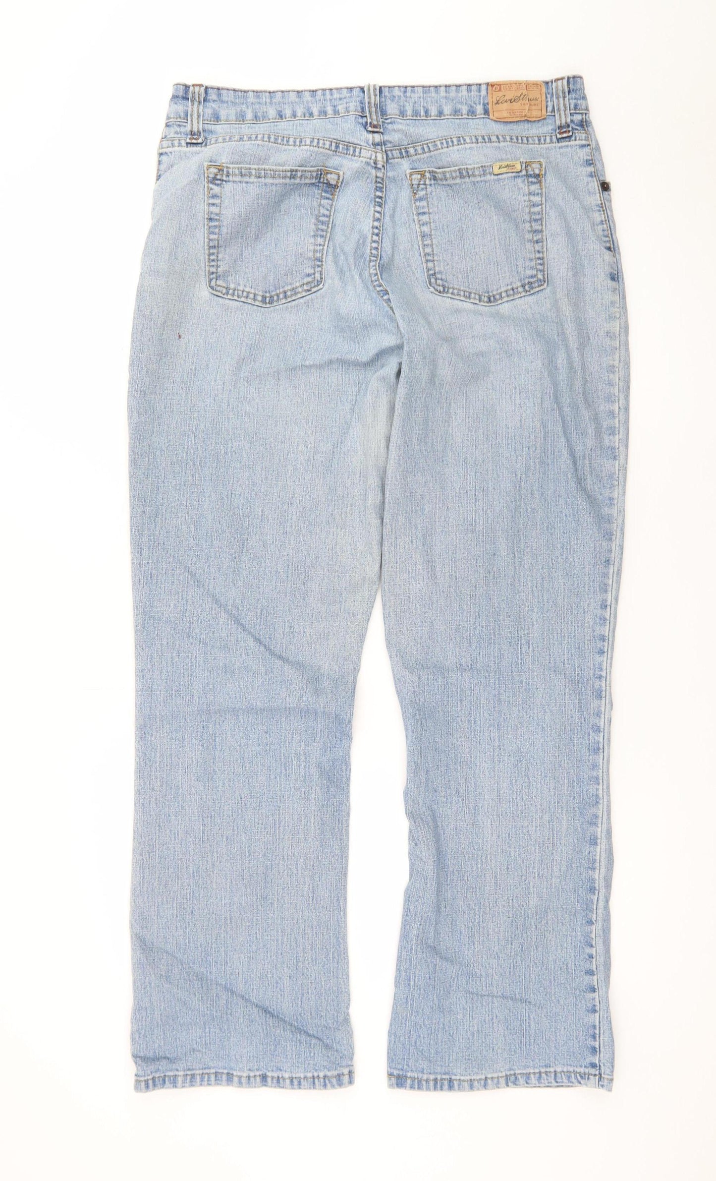 Levi Strauss Women Blue Bootcut Jeans Size 14 Stretch Denim