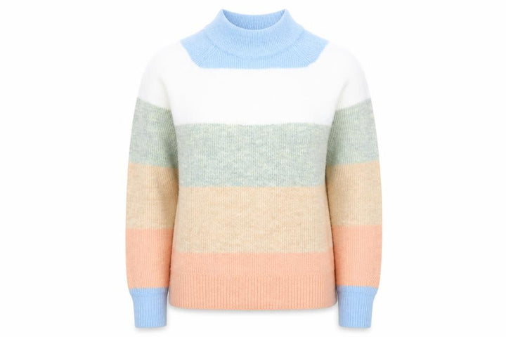Gap Women’s Multicoloured Mock Neck Chunky Knit Jumper Size S