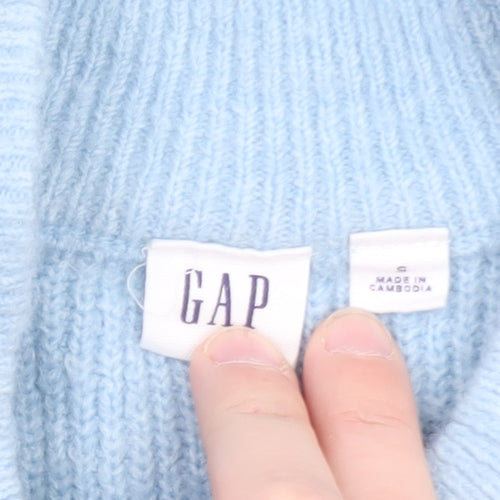 GAP Women’s Multicoloured Mock Neck Chunky Knit Jumper Size S